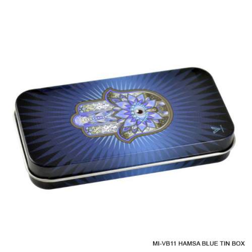 Hamsa Blue Tin Box (12x6cm) Syndicase