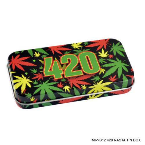 420 Rasta Tin Box (12x6cm) Syndicase