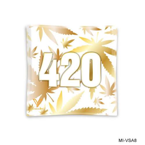 420 GOLD BLAZIN' ASHTRAY GLASS