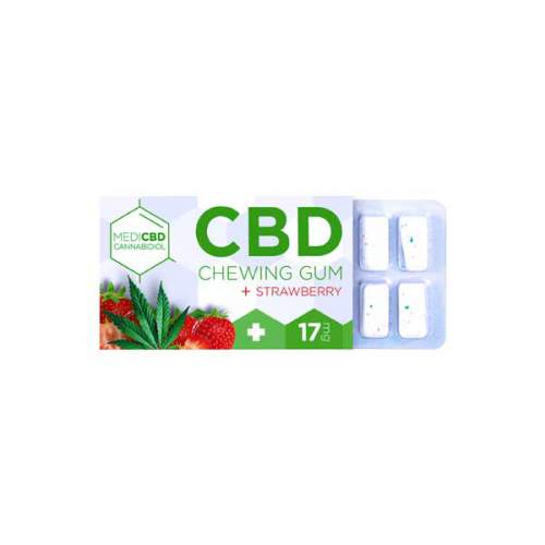 MediCBD Strawberry Chewing Gum Display of 24 blisters