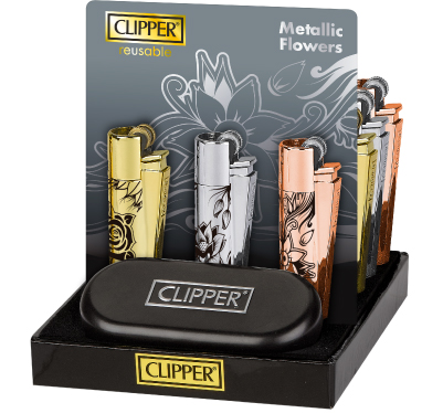 Metallic Flowers - 12 CLIPPER® Metal Large
