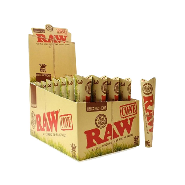RAW ORGANIC CONE 3PKS 32/DISPLAY