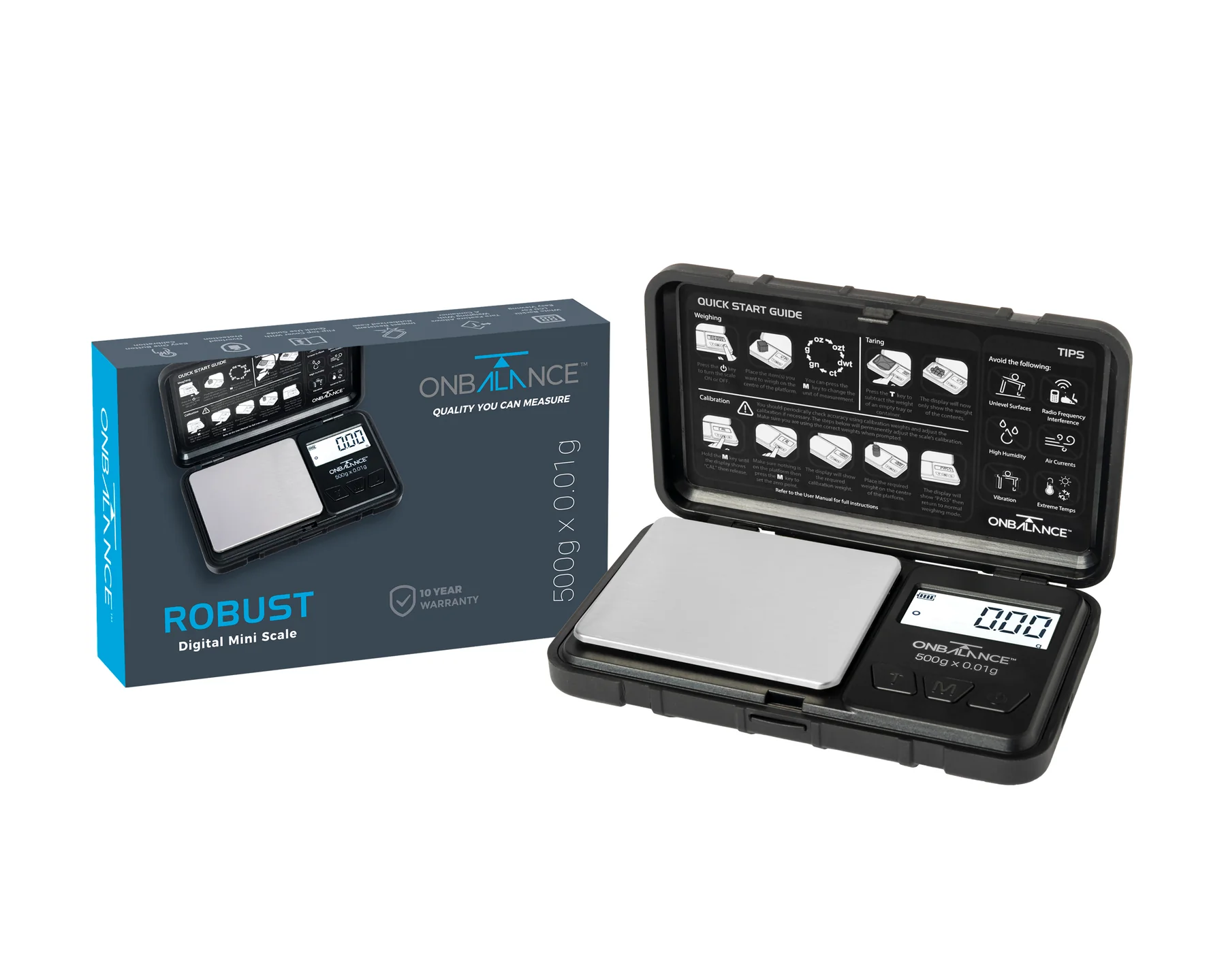 ROBUST Pocket Scale - Black 500g x 0.01g - Image 2