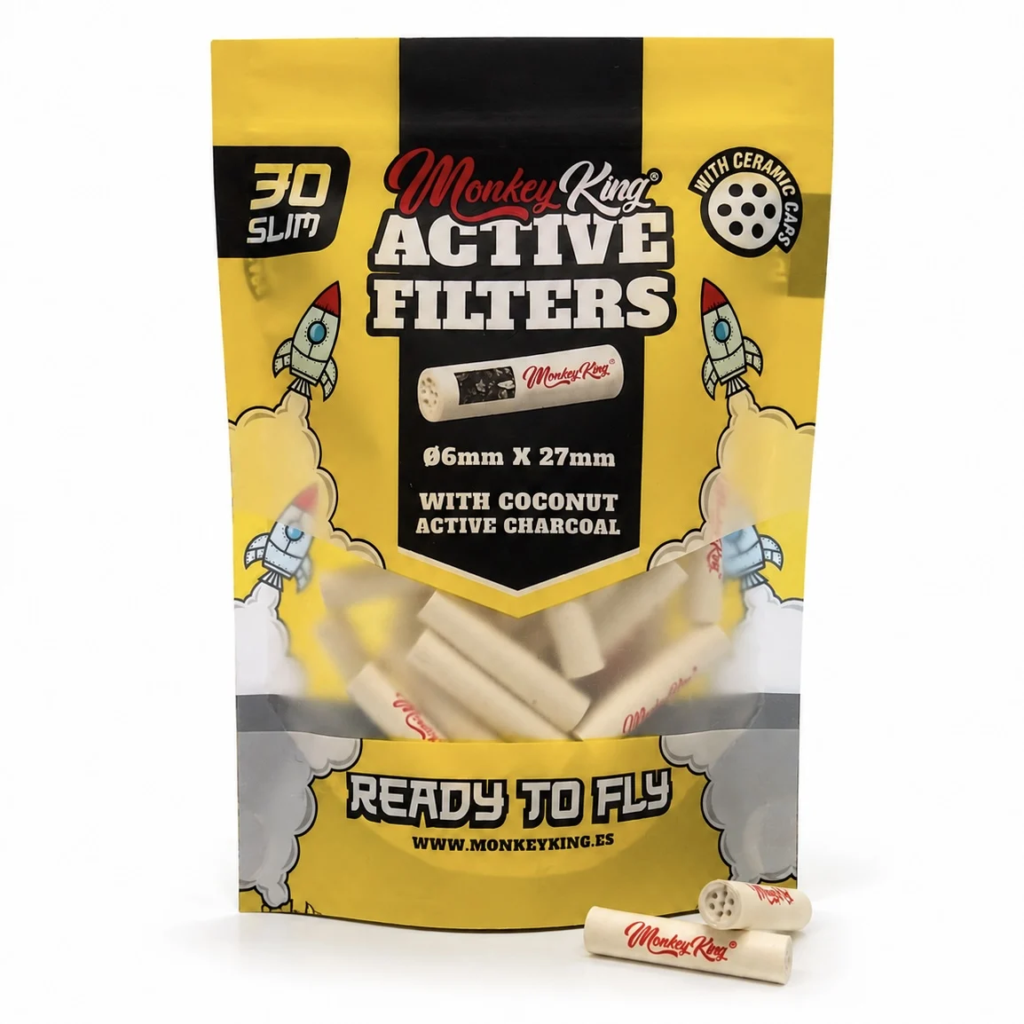 MONKEYKING ACTIVE FILTERS 6MM - 1 PACK / 30 FILTERS