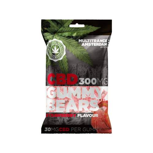 Multitrance 300mg CBD Gummy Bears – Strawberry