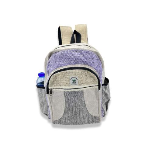 Handmade Himalayan Hemp Backpack - Geometrical pattern