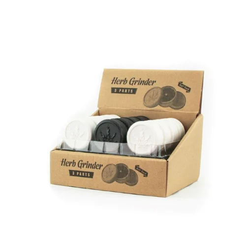 Plastic Grinder Leaf 50mm 3parts Black-White x 24pcs