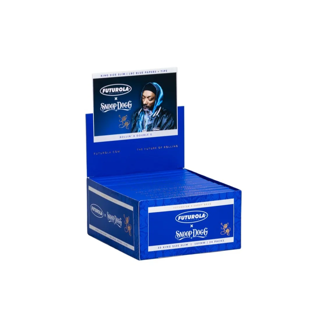 Futurola x Snoop Dogg Rolling Papers KS Slim + Tips - Display/24pcs