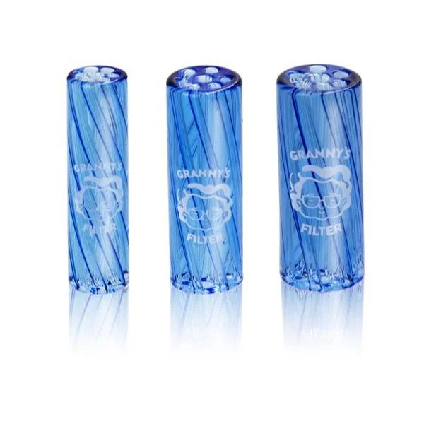GRANNY'S GLASS VORTEX FILTER TIP - 3pcs/set Blue