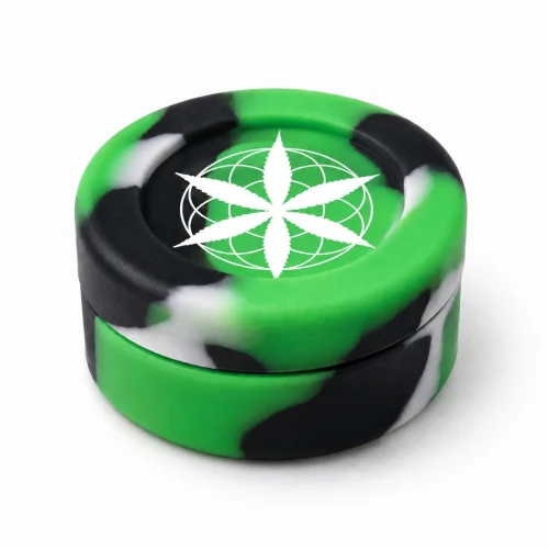 SILICONE JAR - GREEN/BLACK - PLANT OF LIFE