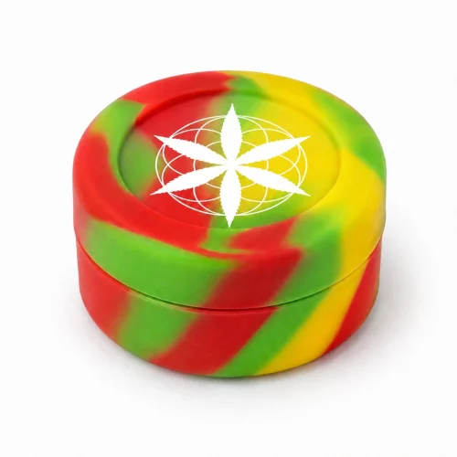 SILICONE JAR - RASTA - PLANT OF LIFE